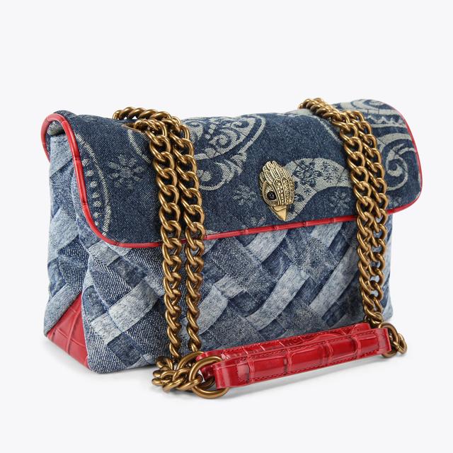 Carvela By Kurt Geiger KENSINGTON BAG Blue Denim Bleached Shoulder Bag By KURT GEIGER LONDON