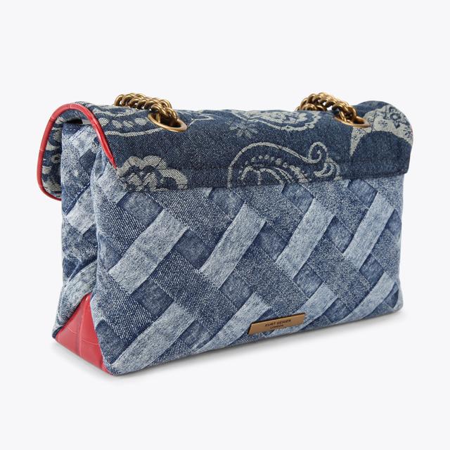 Carvela By Kurt Geiger KENSINGTON BAG Blue Denim Bleached Shoulder Bag By KURT GEIGER LONDON