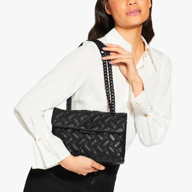 Carvela By Kurt Geiger KENSINGTON BAG DRENCH Black Quilted Leather Shoulder Bag By KURT GEIGER LONDON
