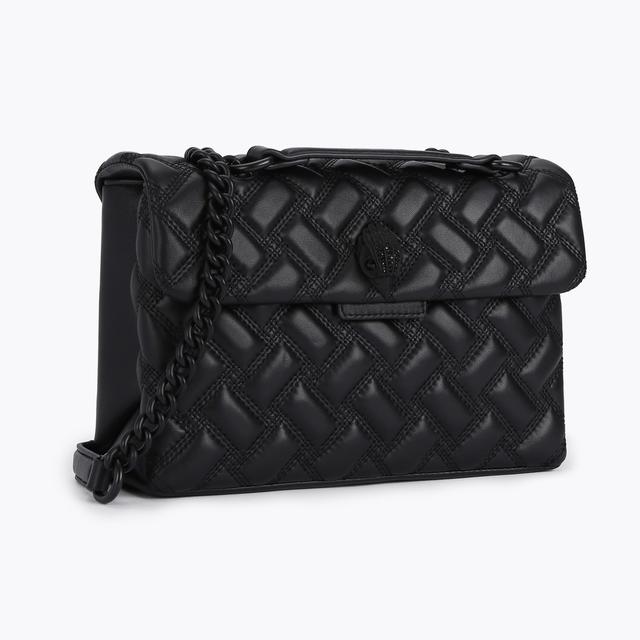 Carvela By Kurt Geiger KENSINGTON BAG DRENCH Black Quilted Leather Shoulder Bag By KURT GEIGER LONDON