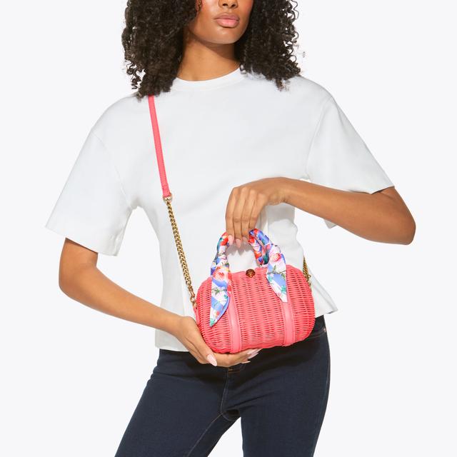 Carvela By Kurt Geiger KENSINGTON BASKET BOSTON Sugar Coral Basket Bag By KURT GEIGER LONDON