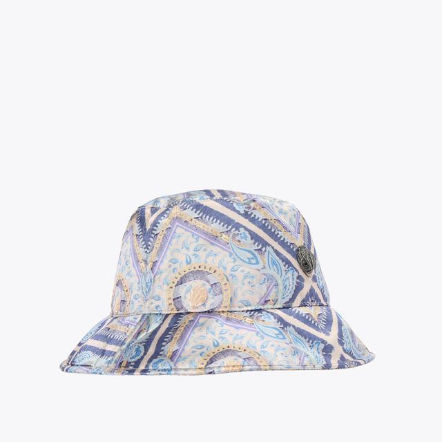Carvela By Kurt Geiger KENSINGTON BUCKET HAT Blue Paisley Nylon Bucket Hat By KURT GEIGER LONDON