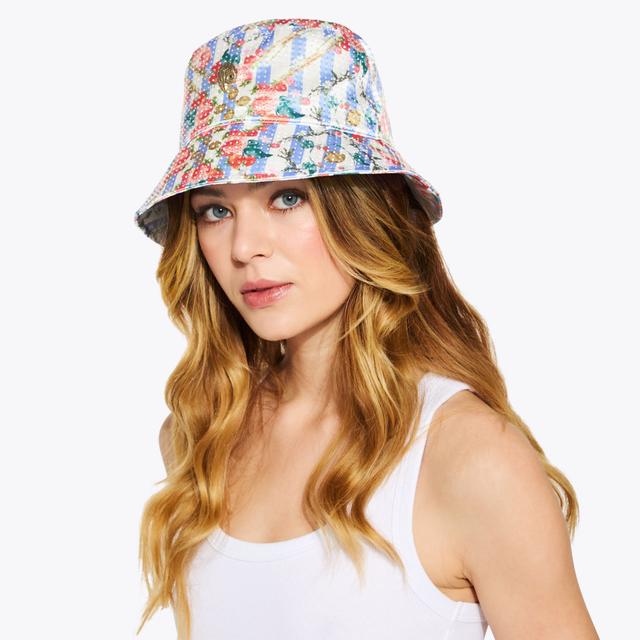 Carvela By Kurt Geiger KENSINGTON BUCKET HAT Blue Stripe Bucket Hat By KURT GEIGER LONDON