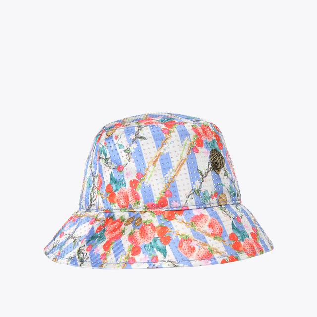Carvela By Kurt Geiger KENSINGTON BUCKET HAT Blue Stripe Bucket Hat By KURT GEIGER LONDON