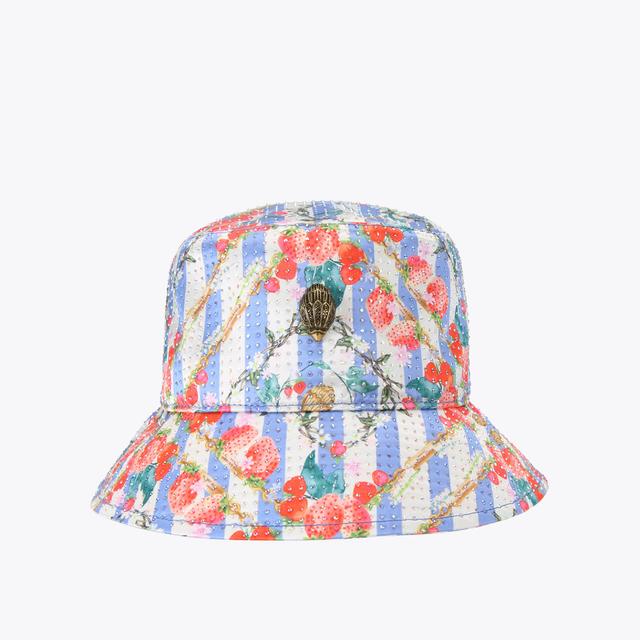 carvela by kurt geiger KENSINGTON BUCKET HAT Blue Stripe Bucket Hat by KURT GEIGER LONDON