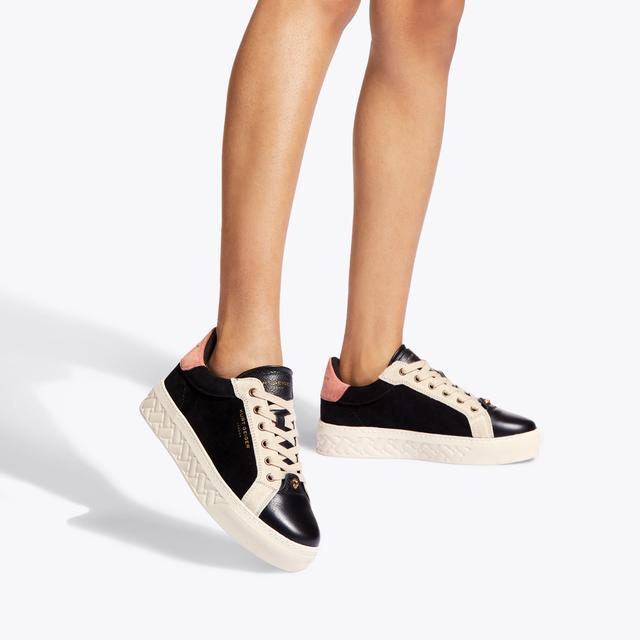 Carvela By Kurt Geiger KENSINGTON CUPSOLE Black Suede Sneakers By KURT GEIGER LONDON
