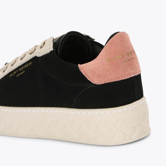 Carvela By Kurt Geiger KENSINGTON CUPSOLE Black Suede Sneakers By KURT GEIGER LONDON