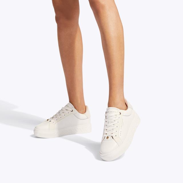 Carvela By Kurt Geiger KENSINGTON CUPSOLE White Leather Sneaker By KURT GEIGER LONDON