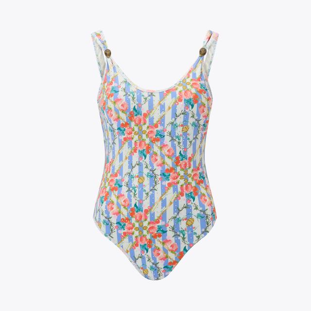 carvela by kurt geiger KENSINGTON DOUBLE STRAP Blue and Red Kensington Swimsuit by KURT GEIGER LONDON