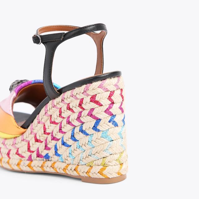 Carvela By Kurt Geiger KENSINGTON ESPADRILLE WDG Muli Colour Striped Espadrille Heel By KURT GEIGER LONDON
