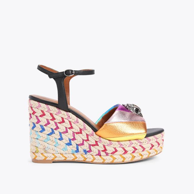 carvela by kurt geiger KENSINGTON ESPADRILLE WDG Muli Colour Striped Espadrille Heel by KURT GEIGER LONDON