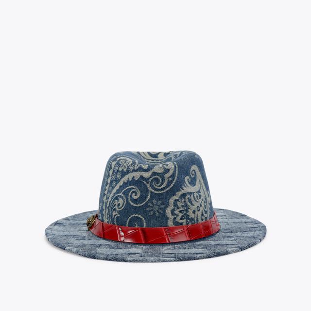 carvela by kurt geiger KENSINGTON FEDORA Denim Blue Fedora Hat by KURT GEIGER LONDON