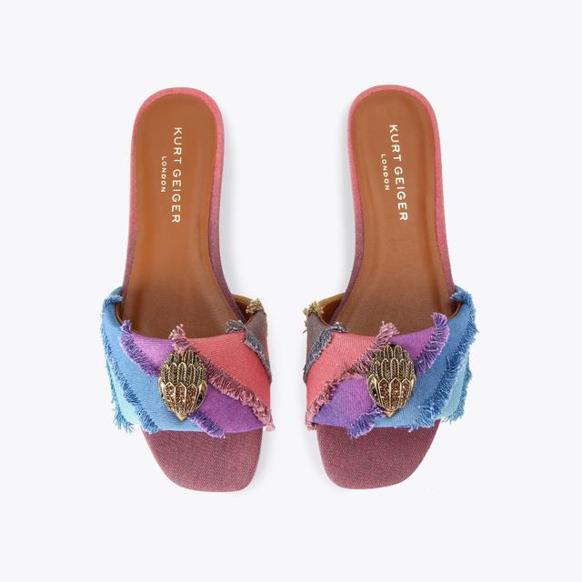 Carvela By Kurt Geiger KENSINGTON FLAT SANDAL Denim Slip On Sandal By KURT GEIGER LONDON