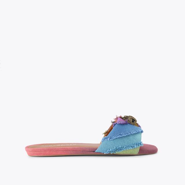 carvela by kurt geiger KENSINGTON FLAT SANDAL Denim Slip On Sandal by KURT GEIGER LONDON