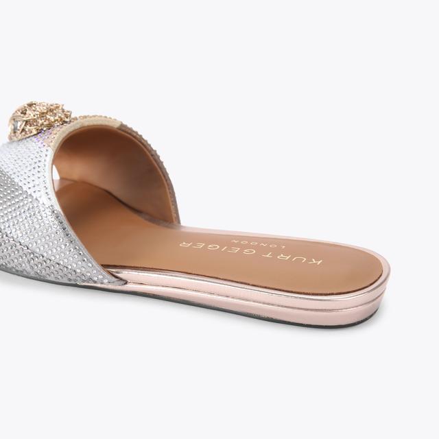 Carvela By Kurt Geiger KENSINGTON FLAT SANDAL Metallic Flat Sandals By KURT GEIGER LONDON