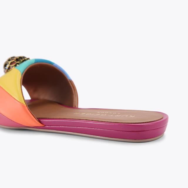 Carvela By Kurt Geiger KENSINGTON FLAT SANDAL Rainbow Stripe Slip On Sandal By KURT GEIGER LONDON