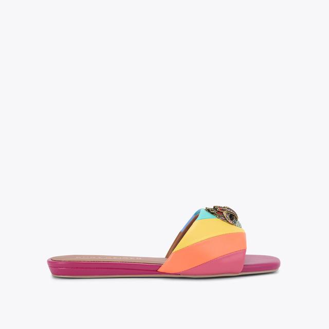 carvela by kurt geiger KENSINGTON FLAT SANDAL Rainbow Stripe Slip On Sandal by KURT GEIGER LONDON carvela by kurt geiger KENSINGTON FLAT SANDAL Rainbow Stripe Slip On Sandal by KURT GEIGER LONDON