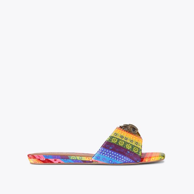 carvela by kurt geiger KENSINGTON FLAT SANDAL Satin Printed Sandal by KURT GEIGER LONDON