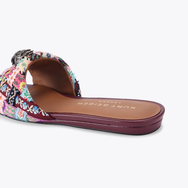 Carvela By Kurt Geiger KENSINGTON FLAT SANDAL Slide On Woven Sandals By KURT GEIGER LONDON