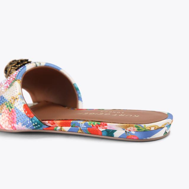 Carvela By Kurt Geiger KENSINGTON FLAT SANDAL Strawberry Printed Slip On Sandal By KURT GEIGER LONDON