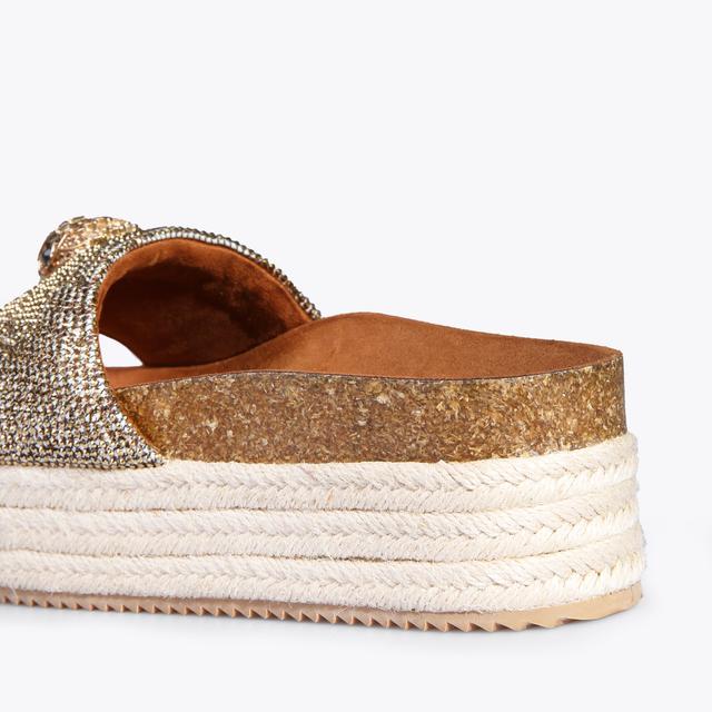 Carvela By Kurt Geiger KENSINGTON FLATFORM Houndstooth Crystal Platform Sandals By KURT GEIGER LONDON