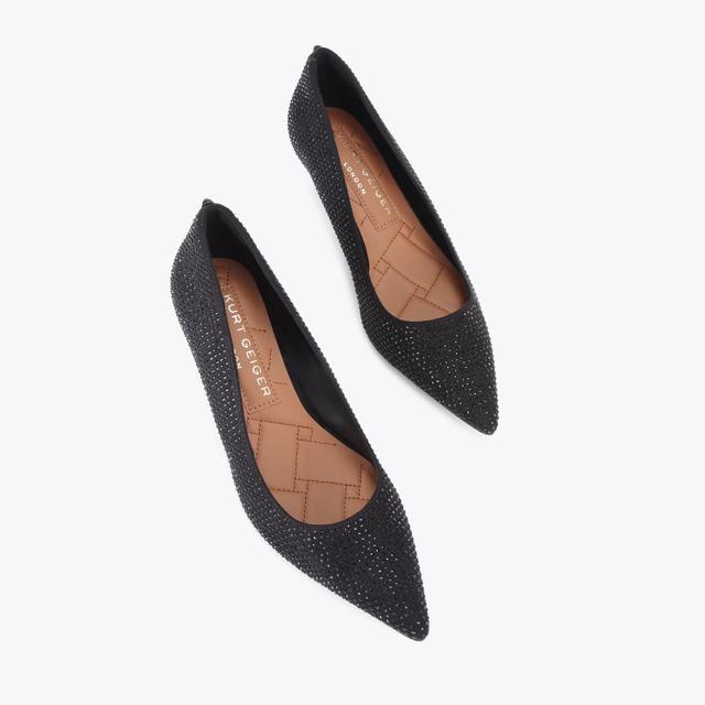 Carvela By Kurt Geiger KENSINGTON FLEXI 45 Black Microsuede Court Heel By KURT GEIGER LONDON
