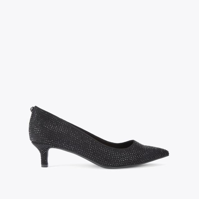 carvela by kurt geiger KENSINGTON FLEXI 45 Black Microsuede Court Heel by KURT GEIGER LONDON