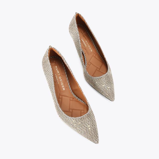 Carvela By Kurt Geiger KENSINGTON FLEXI 65 Beige Houndstooth Court Heel By KURT GEIGER LONDON