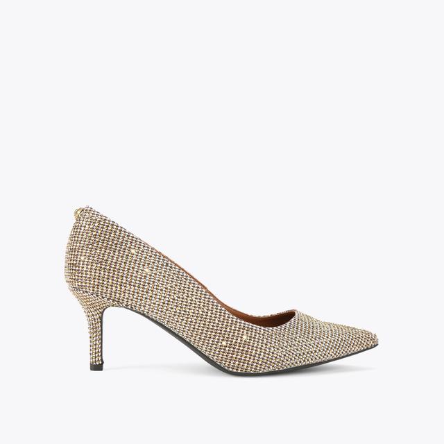 carvela by kurt geiger KENSINGTON FLEXI 65 Beige Houndstooth Court Heel by KURT GEIGER LONDON