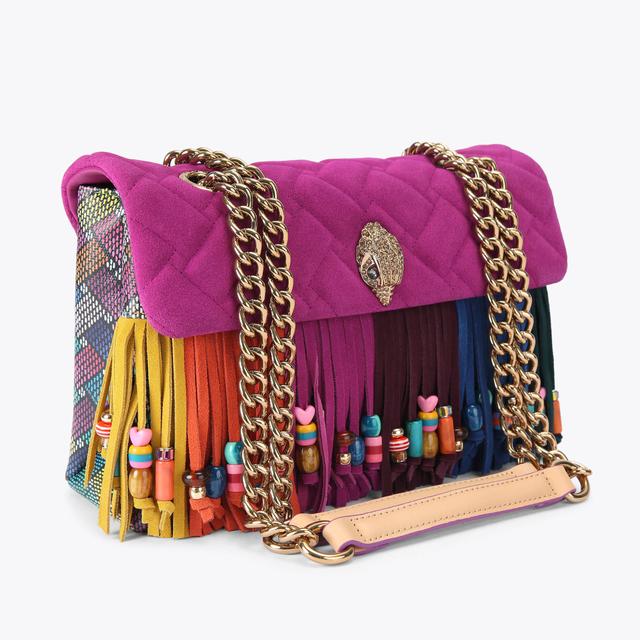 Carvela By Kurt Geiger KENSINGTON FRINGE BAG Rainbow Monogram Fringe Bag By KURT GEIGER LONDON