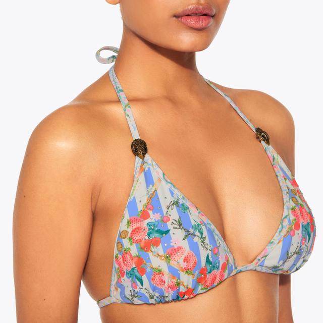Carvela By Kurt Geiger KENSINGTON GEM TRIANGLE Blue Stripe Triangle Bikini By KURT GEIGER LONDON