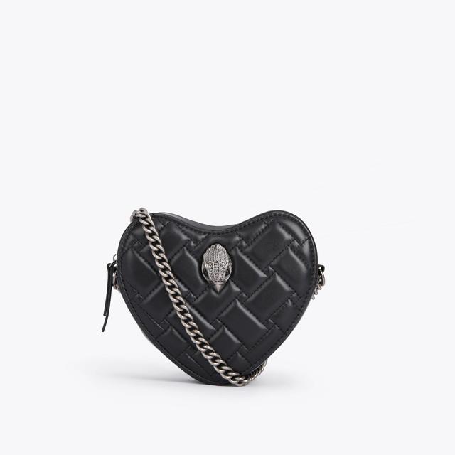 carvela by kurt geiger KENSINGTON HEART X BODY Black Heart Quilted Leather Cross Body by KURT GEIGER LONDON