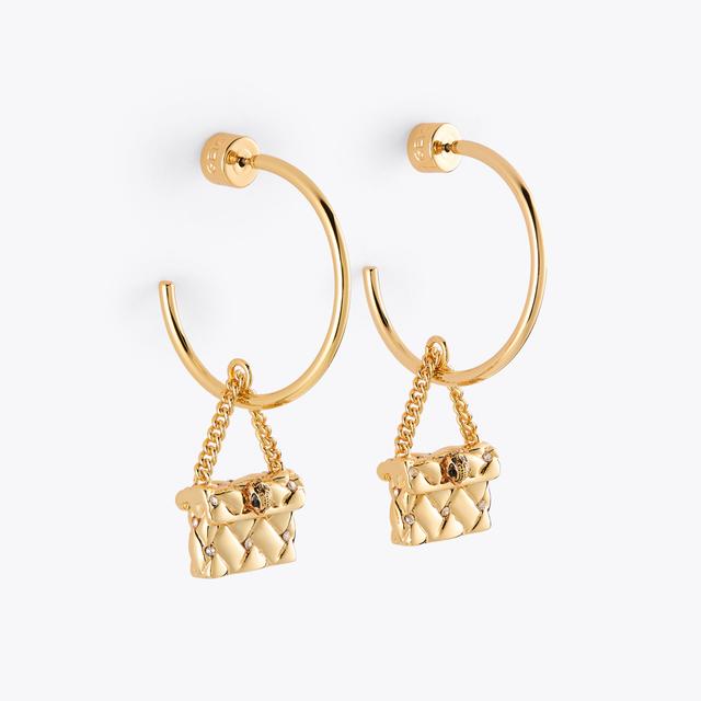 carvela by kurt geiger KENSINGTON HOOP EARRINGS Gold Kensington Bag Hoop Earring by KURT GEIGER LONDON