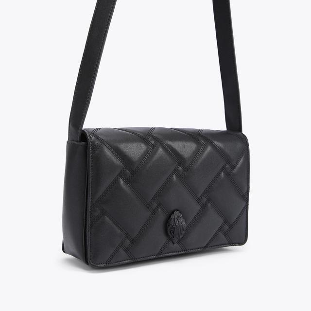 Carvela By Kurt Geiger KENSINGTON M BAG Quilted Black Leather Cross Body Bag By KURT GEIGER LONDON
