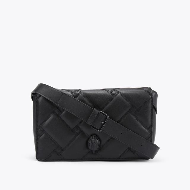 carvela by kurt geiger KENSINGTON M BAG Quilted Black Leather Cross Body Bag by KURT GEIGER LONDON