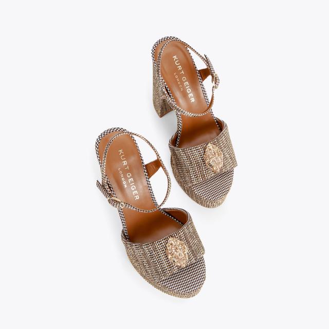 Carvela By Kurt Geiger KENSINGTON PLATFORM SDL Beige Heels By KURT GEIGER LONDON