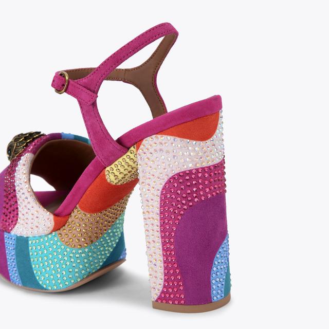 Carvela By Kurt Geiger KENSINGTON PLATFORM SDL Suede Rainbow Swirl Sandal By KURT GEIGER LONDON