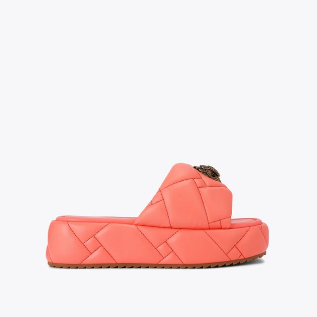 carvela by kurt geiger KENSINGTON PUFF FLATFORM Peach Leather Puff Sandal by KURT GEIGER LONDON