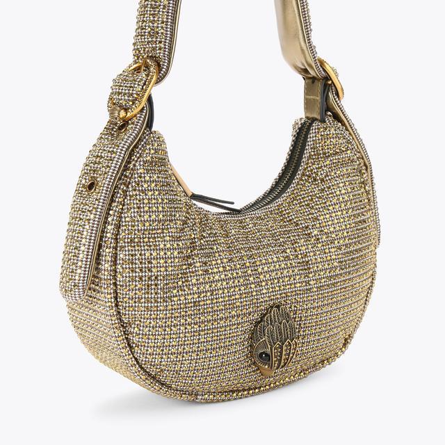 Carvela By Kurt Geiger KENSINGTON PUFF SM HOBO Beige Houndstooth Bag By KURT GEIGER LONDON