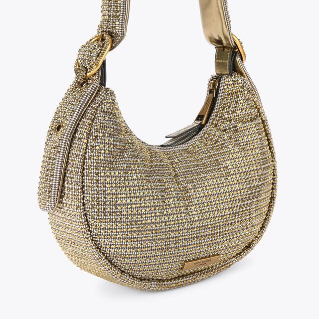 Carvela By Kurt Geiger KENSINGTON PUFF SM HOBO Beige Houndstooth Bag By KURT GEIGER LONDON