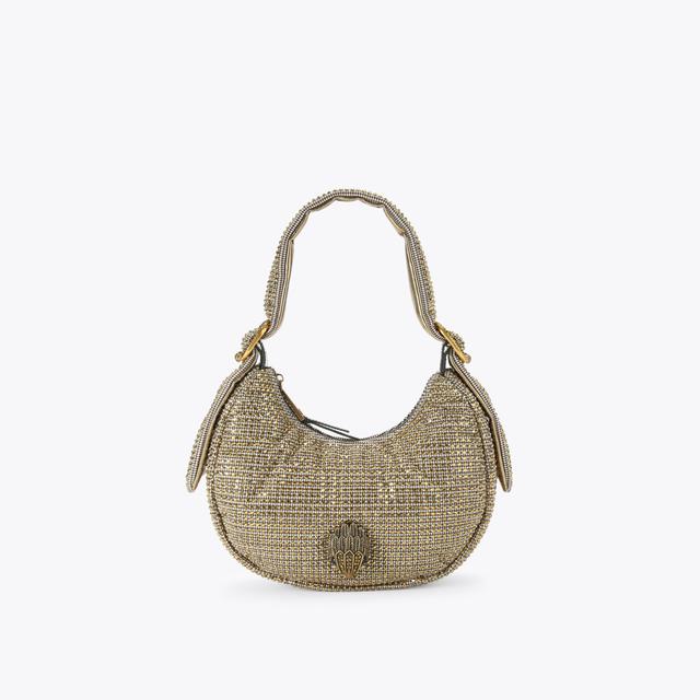 carvela by kurt geiger KENSINGTON PUFF SM HOBO Beige Houndstooth Bag by KURT GEIGER LONDON