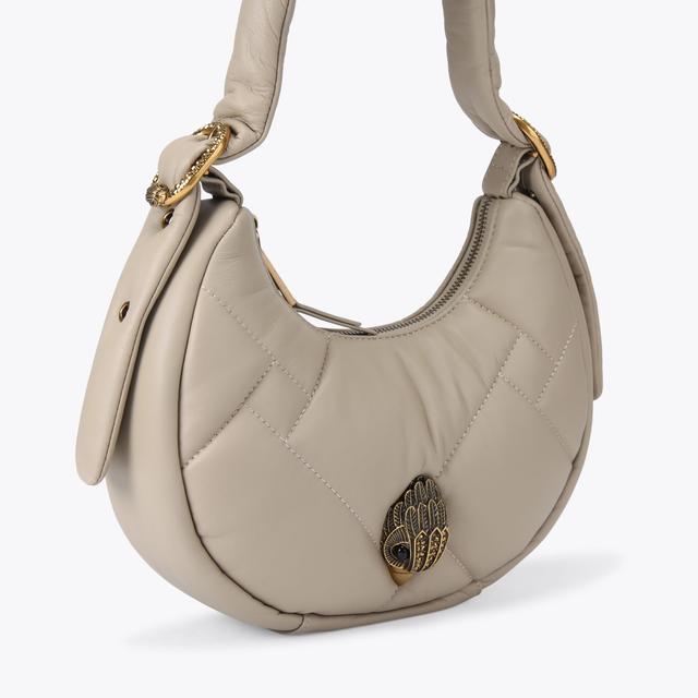 Carvela By Kurt Geiger KENSINGTON PUFF SM HOBO Taupe Leather Hobo Bag By KURT GEIGER LONDON