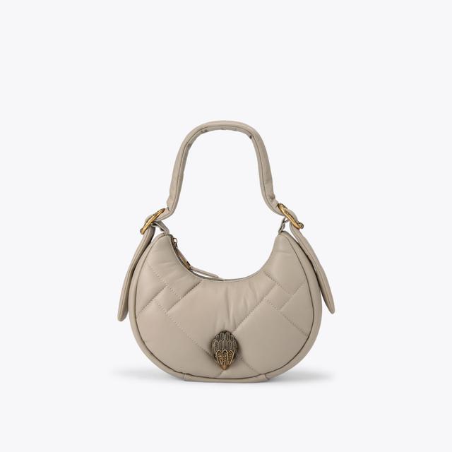 carvela by kurt geiger KENSINGTON PUFF SM HOBO Taupe Leather Hobo Bag by KURT GEIGER LONDON
