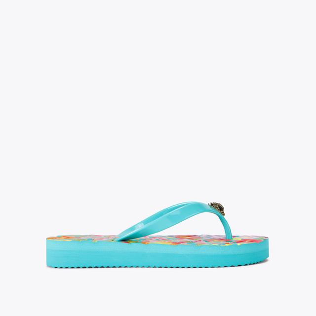 carvela by kurt geiger KENSINGTON Q FLIP FLOP Blue Printed Flip Flop Sandal by KURT GEIGER LONDON