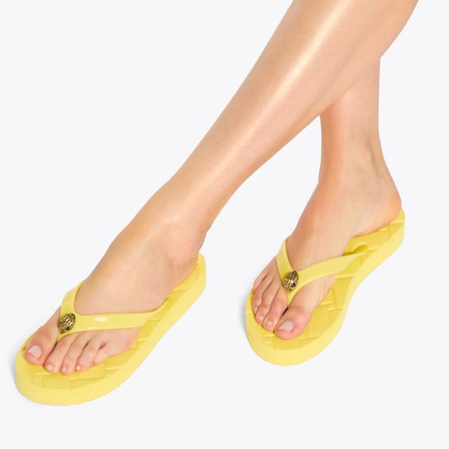 Carvela By Kurt Geiger KENSINGTON Q FLIP FLOP Yellow Flip Flop Sandal By KURT GEIGER LONDON