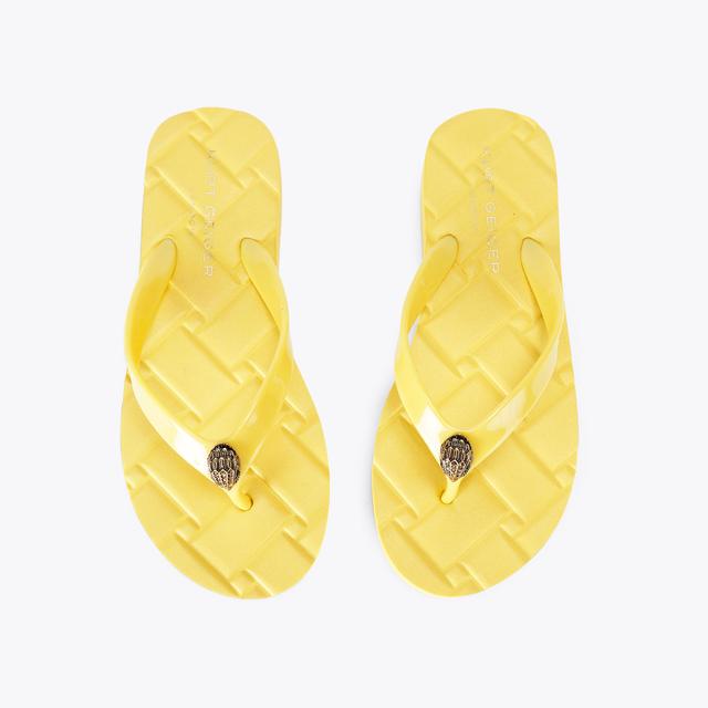 Carvela By Kurt Geiger KENSINGTON Q FLIP FLOP Yellow Flip Flop Sandal By KURT GEIGER LONDON