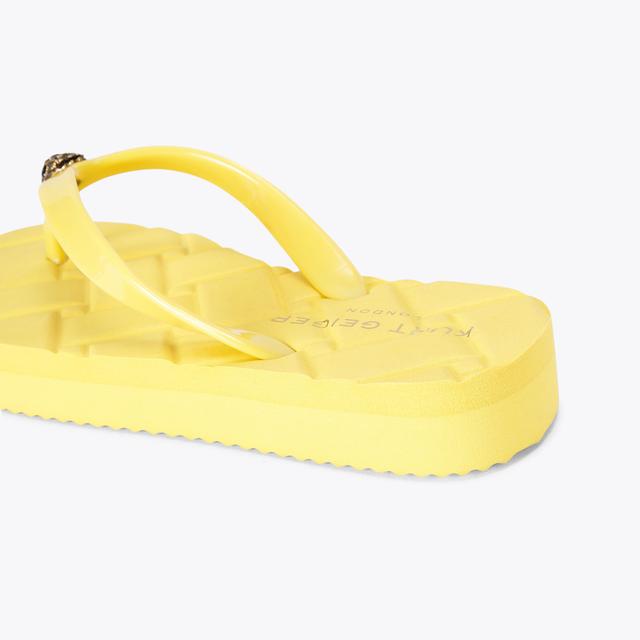 Carvela By Kurt Geiger KENSINGTON Q FLIP FLOP Yellow Flip Flop Sandal By KURT GEIGER LONDON