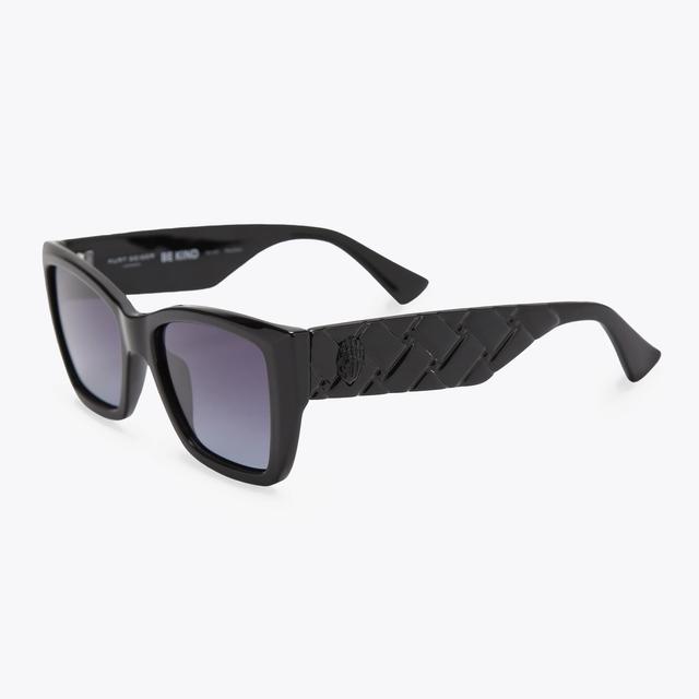 Carvela By Kurt Geiger KENSINGTON RECTANGLE Black Drench Sunglasses By KURT GEIGER LONDON