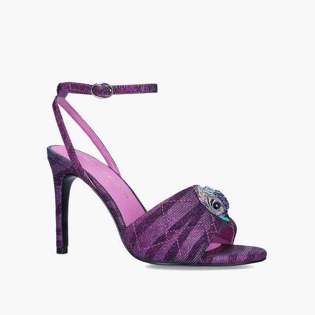 Carvela By Kurt Geiger KENSINGTON SANDAL Purple Glitter High Stiletto Heels By KURT GEIGER LONDON