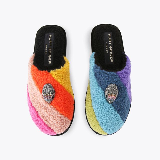Carvela By Kurt Geiger KENSINGTON SLIPPERS Rainbow Teddy Slippers By KURT GEIGER LONDON